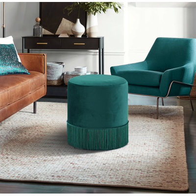 Cidnie Velvet Ottoman