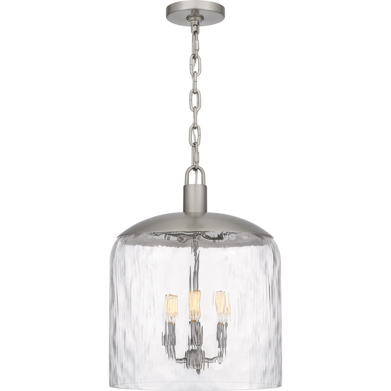 Bernan 3-Light Brushed Nickel Pendant Light, Nickel brossé