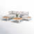 Light Gray Cushion/Beige Frame
