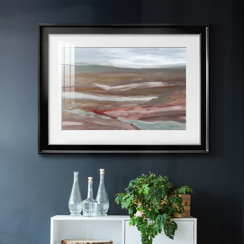«Valley of Fall», cadre encadré et biseauté, H 15 po x l 21 po x P 1,5 po, Noir