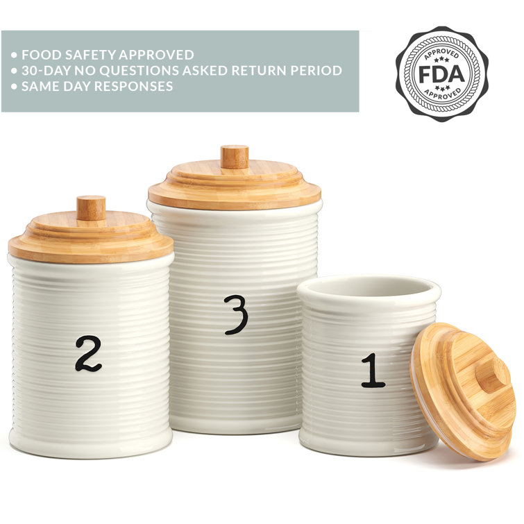 3 Pack Kitchen Canister Set, 48oz – Jucoan