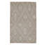 Hand Knotted Geometric Area Rug in Beige