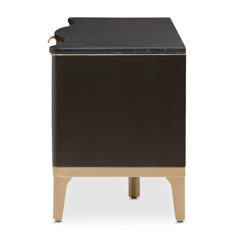 Malibu Crest Media Console, Dark Espresso/Brown