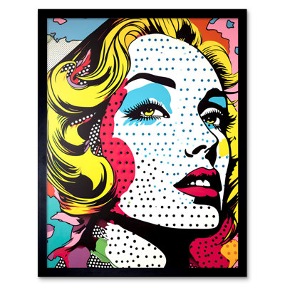 Friedlaender Pop Blonde Woman Face Comic Style Retro Glam Fashion - Single Picture Frame Print
