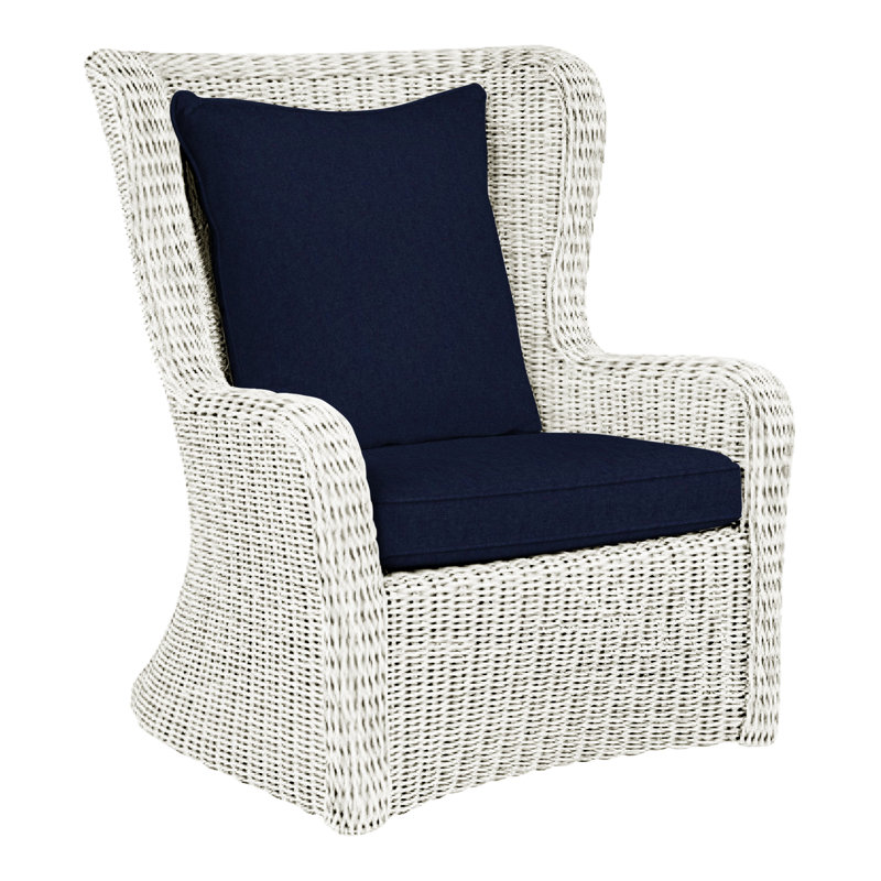 Sag Harbor Outdoor Lounge Chair, Sag Harbor Classic White, Royal Navy