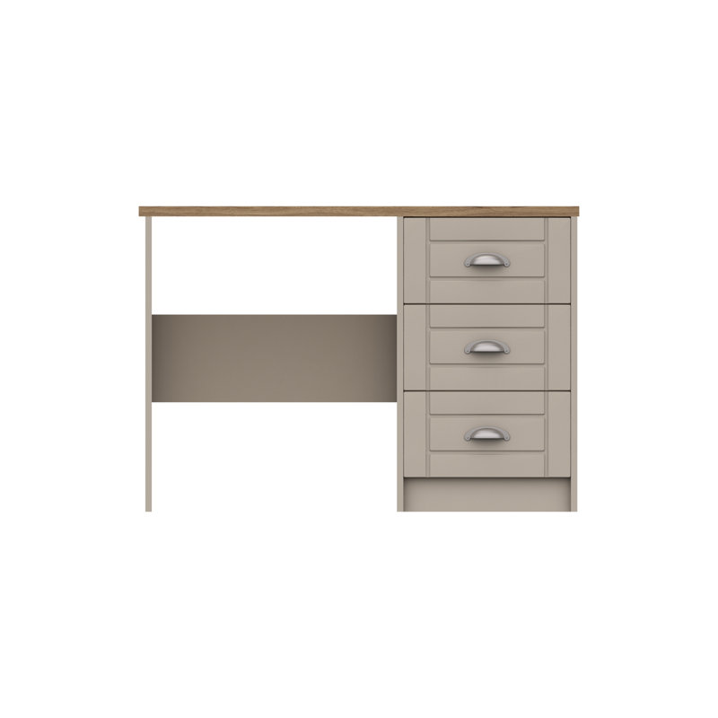 Newhaven Dressing Table, Natural Rustic Oak/Fired Earth