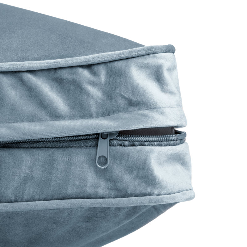 Tucker Murphy Pet™ Rectangle Double-Sided And Reversible Soft Velvet Bed Filled With White Polyester Fibre Blue, Blue