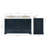 61'' Double Bathroom Vanity with Carrara Marble Top-93359416