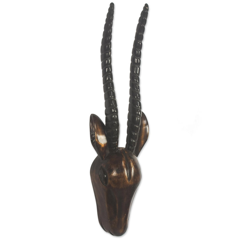 Décoration murale masque de bois africain Antilope Head Ii