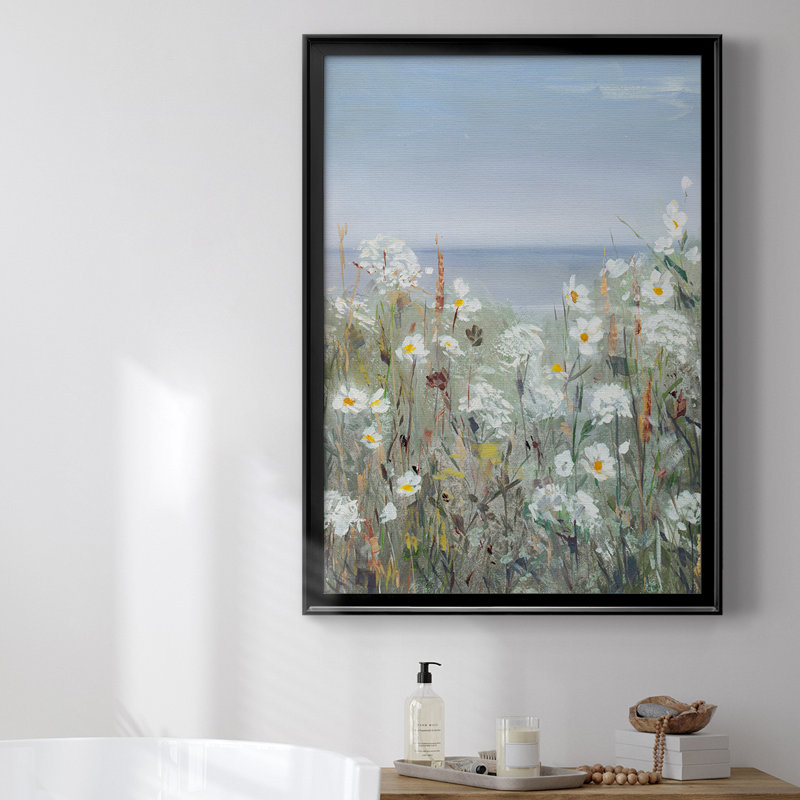 Wild Sea Breeze II - Single Picture Frame Print on Canvas, 42.5" H x 30.5" W x 1" D, Black