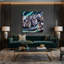 «Dogs Keeshond», art mural sur toile gris-426684487