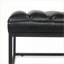 Banc, base en métal tapissier de 53,5 po pour le vestibule de la chambre à coucher | Noir | Métal-361480460