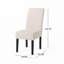 Ensemble de chaises de salle à manger rembourrées en tissu avec dossier, pieds en bois-1852453448