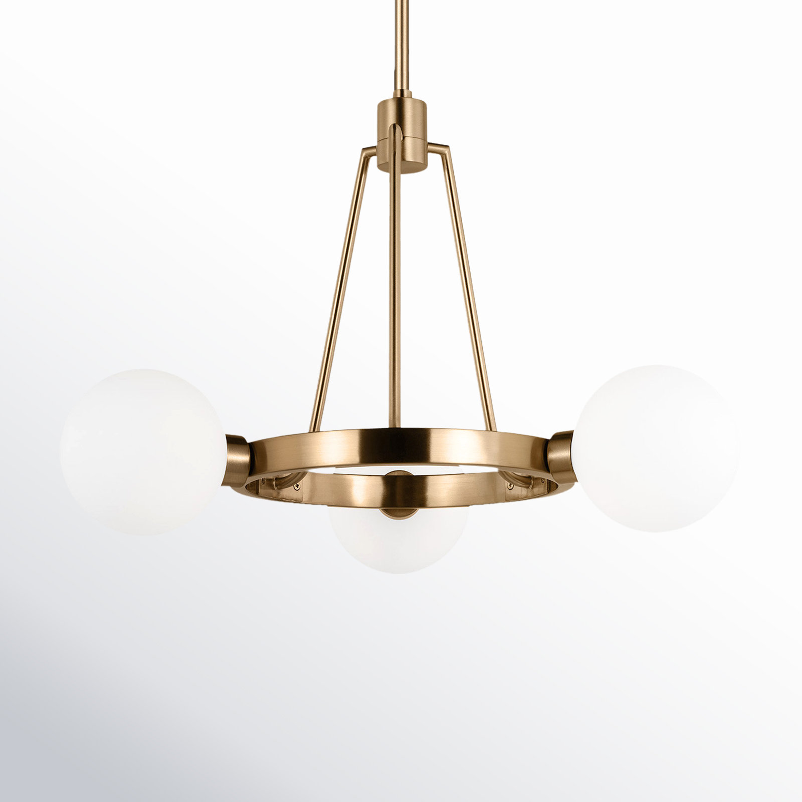 Loane 3-Light Chandelier, Satin Brass