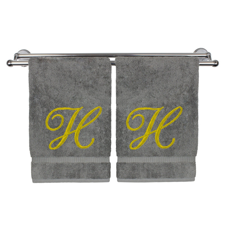 Super Plush Washcloth, Gray/Gold, H