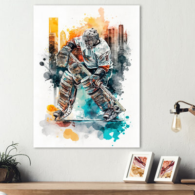 «Hockey Gardien Blocking the Shot II», impression sur toile