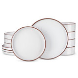 12 Piece Stoneware Dinnerware Set - Service for 4
