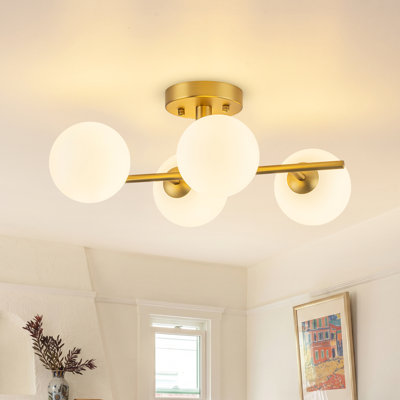 Plafonnier semi-encastré 4 lumières Modern