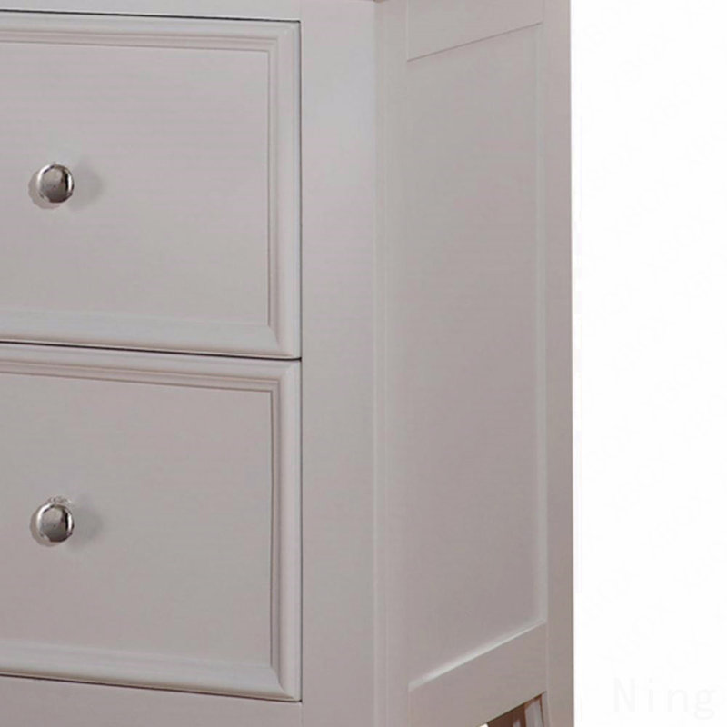 Table de chevet en pin avec 2 tiroirs