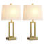 Ensemble de lampes de table en métal 23,5 "avec USB, ports de type C et Oulet intégré Permelia-1006742191-1006742190