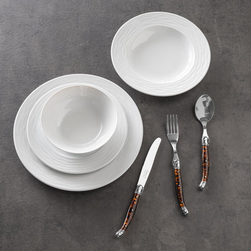 16 Piece Porcelain China Dinnerware Set - Service for 4