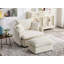 Fauteuil d'appoint pivotant avec repose-pieds-779016237