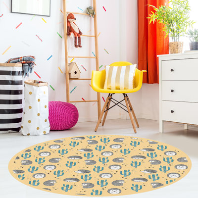 Aithen Vinyl Machine Printed Area Rug