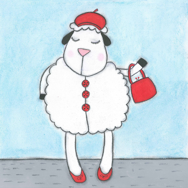 Super Animal - Sheep by Tatijana Lawrence - Wrapped Canvas Painting, 122cm H x 122cm W