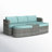 Anazco 89'' Wide Curved Patio Daybed with Cushions-90655525-64613536
