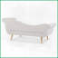 Chaise longue de style traîneau classique avec accoudoirs à volute de l 68 po, idéale pour le salon et le balcon