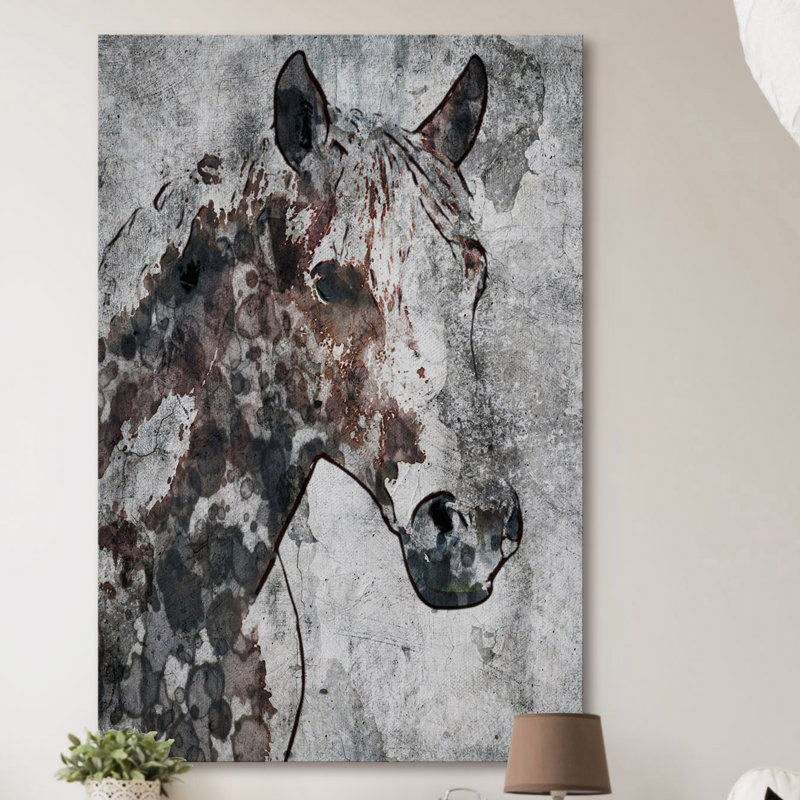 «Ranch Horse» par Irena Orlov - reproduction d'art sur toile tendue, H 30 po x l 20 po x P 1,5 po
