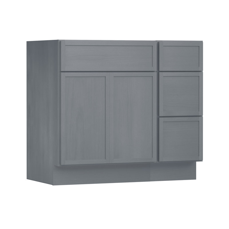 Base de meuble-lavabo simple 36 po seulement, Argent argent