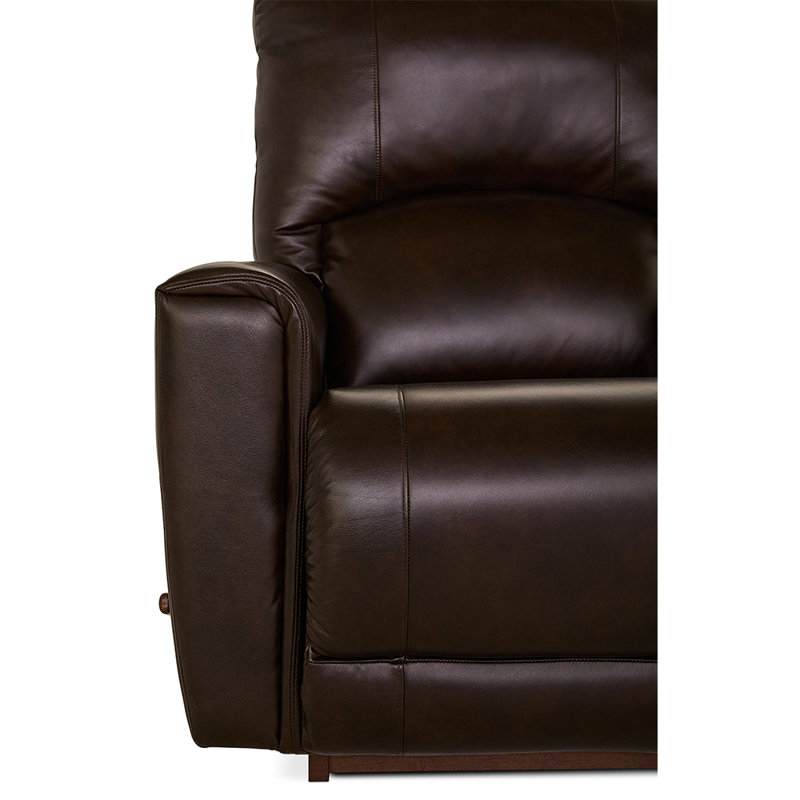 Cassian Leather Match Manual Rocking Recliner, Dark Brown, Manual - Handle