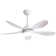 Damecia 42" 5-Blade Matte White 6-Speed Adjustable LED Ceiling Fan Light with Remote Control