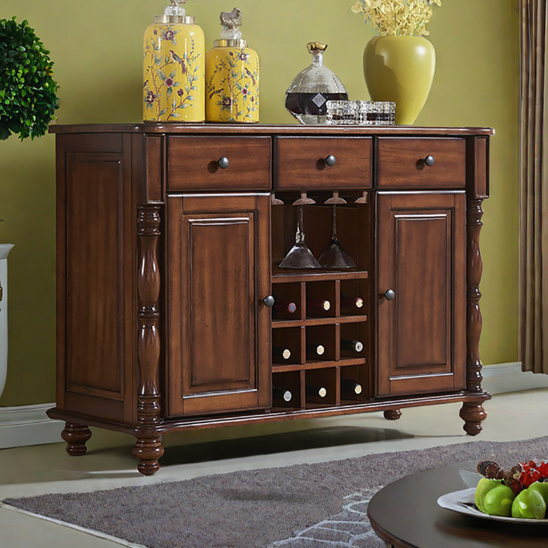Buffet en bois massif de 47,2 po Tanay