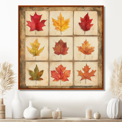 «Fall Leaves», art mural, toile d'automne, Gesse