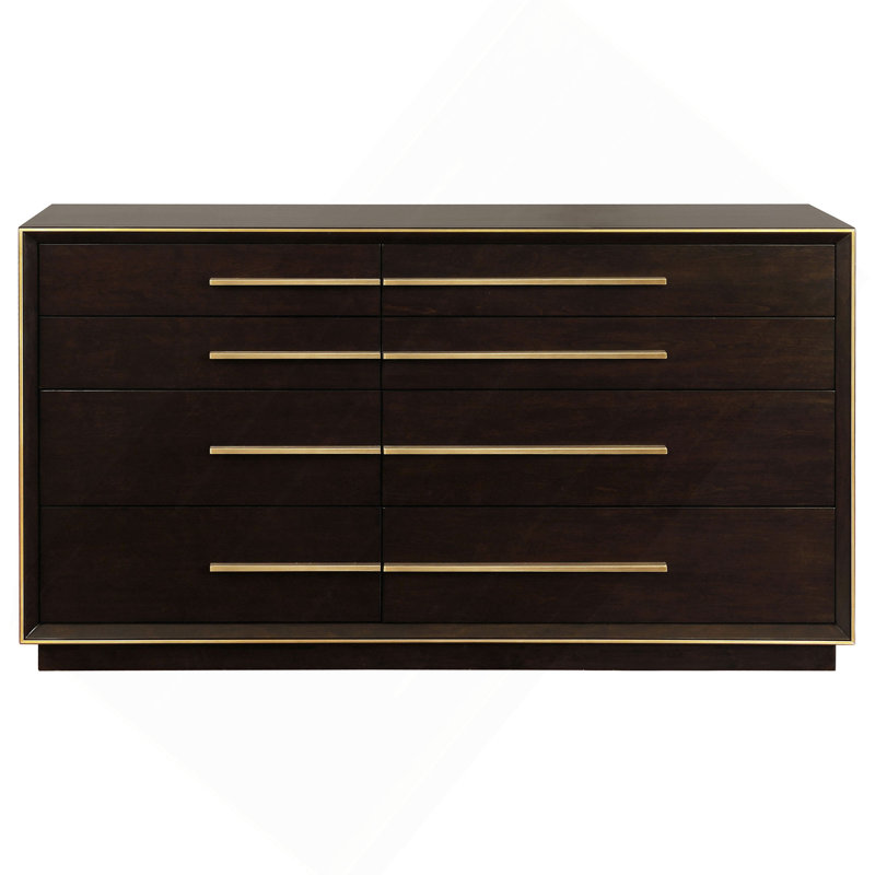 Commode 8 tiroirs, Noir