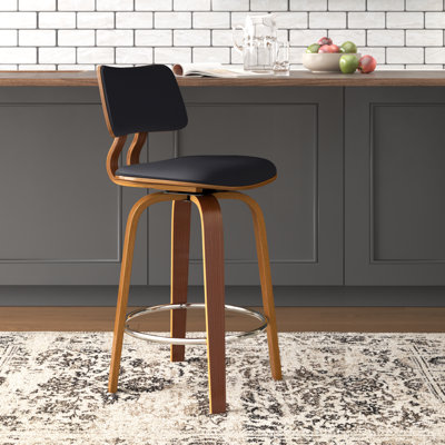Benelli Mid-Century 26" Counter Stool With Swivel