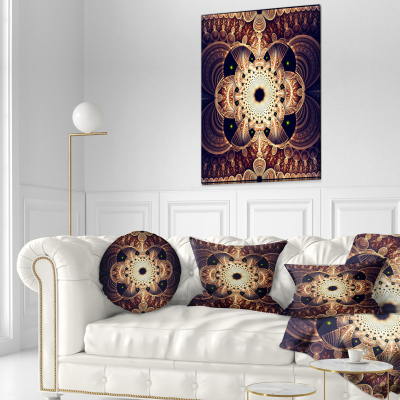 Coussin lombaire numérique à motif floral