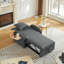 Fauteuil-lit convertible 3 en 1 avec lit escamotable, charge USB et de type C, table d'appoint rabattable, fauteuil inclinable réglable pour la chambre à coucher du salon-1921068363