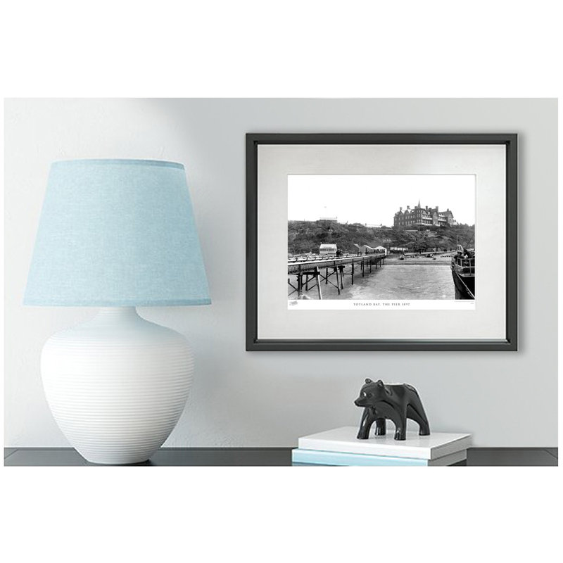 Totland Bay, The Pier 1897 - Single Picture Frame Print, 60cm H x 80cm W x 2.3cm D