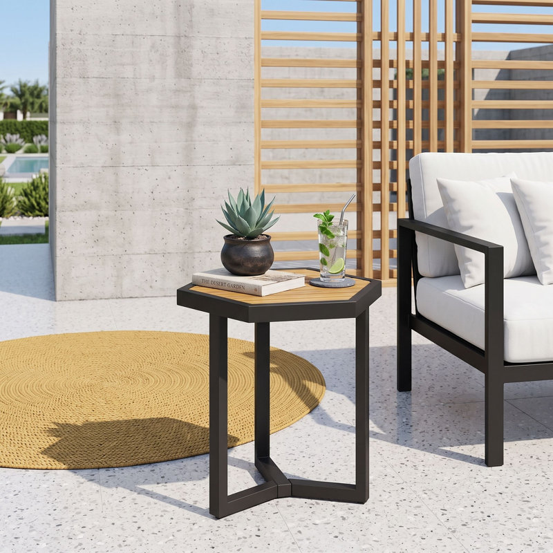 Table d'appoint d'extérieur avec pieds