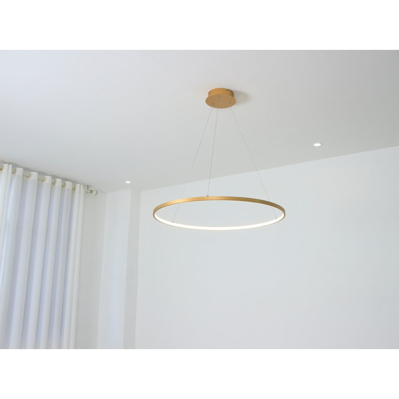 Luminaire suspendu à 1 lumière DEL Eliades, Or