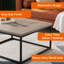 Tables basses robustes en MDF et en acier, décor industriel moderne pour la maison