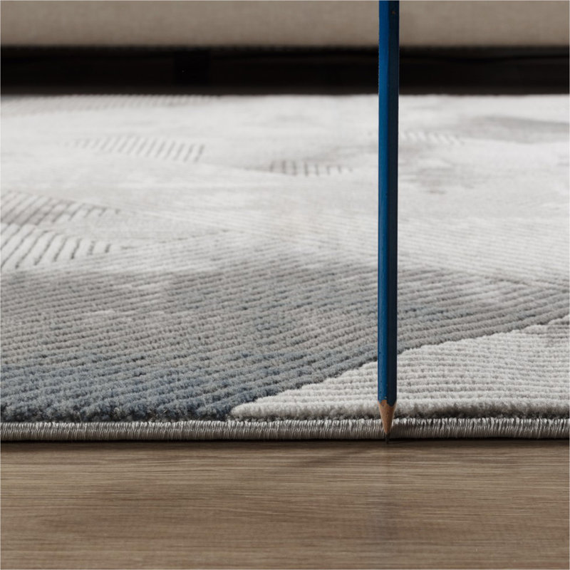 Tapis géométrique gris 7 pi 10 po x 10 pi 6 po Geometrix, Rectangle 7'10" x 10'6"