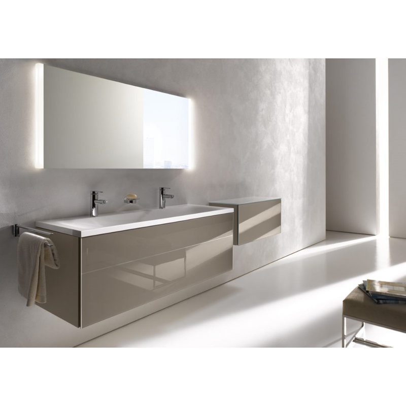 Keuco 500mm L x 350mm W White Cast Mineral Rectangular Sink, 130 x 3 x 49 mm, 3 Tap Holes