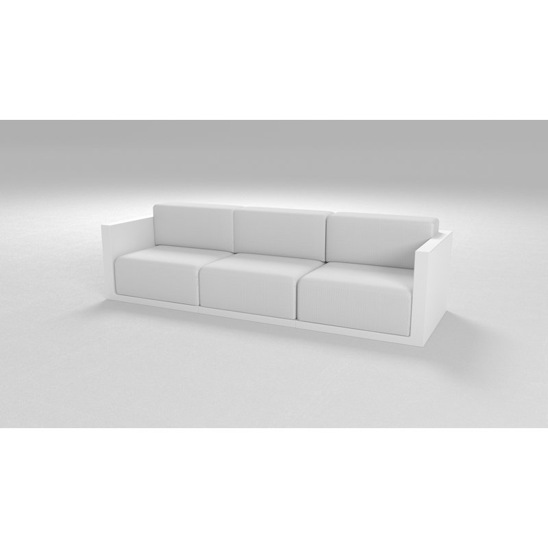 Gatsby 114" Wide Outdoor Patio Sofa with Cushions