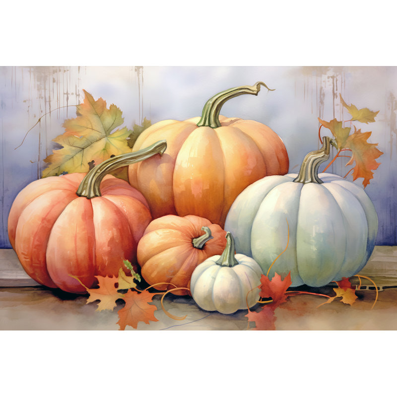 Automne, citrouilles et citrouilles, H 12 po x l 16 po
