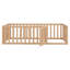 Structure de lit en bois avec clôture et porte-1680544725