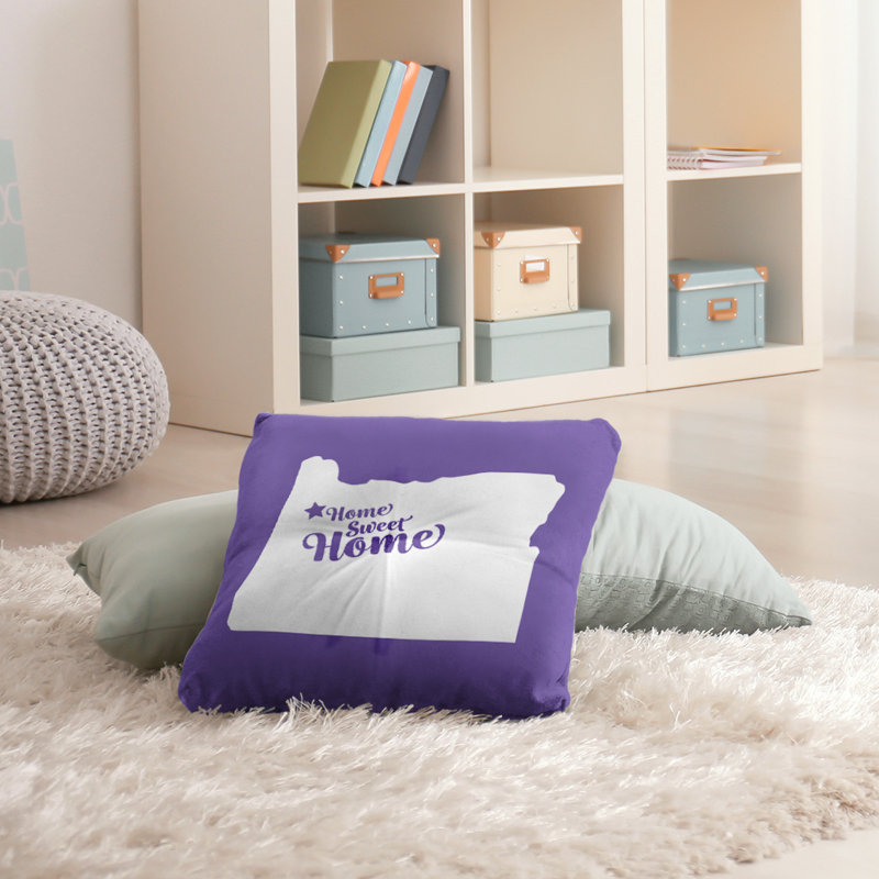Coussin Sweet Home, 26 po x 26 po, Mauve, Salem
